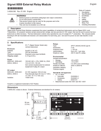 Thumbnail of document Manual - 3-8059 External Relay Modules